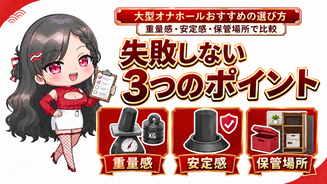 大型オナホールおすすめの選び方｜重量感・安定感・保管場所で比較